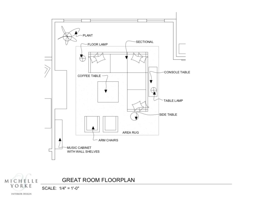 image of great room floor plan