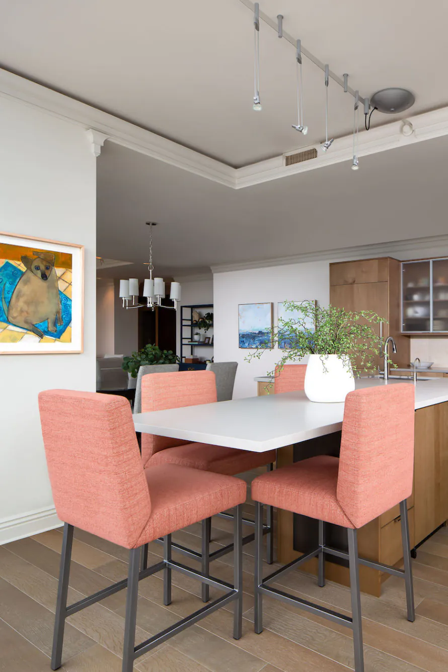 kitchen-island-seating-coral-pink-barstool-seating