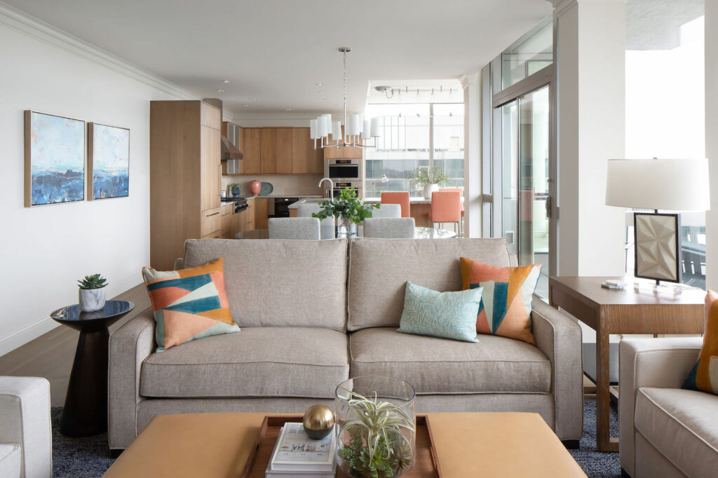 luxury bellevue penthouse living room
