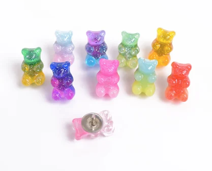 School supplies gummy bear push pins