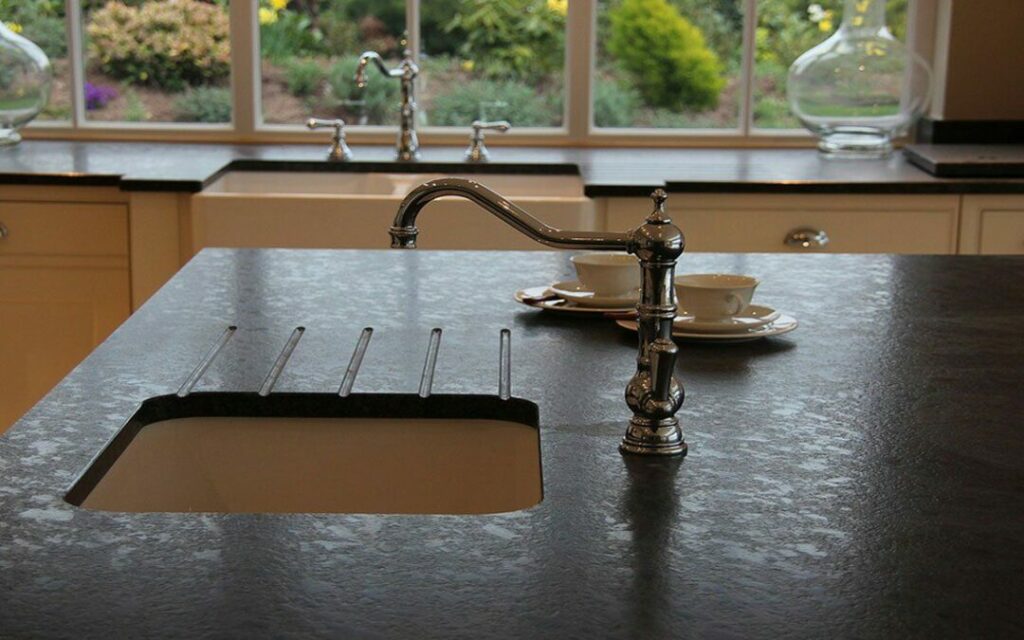 Leathered Granite Kitchen Countertop