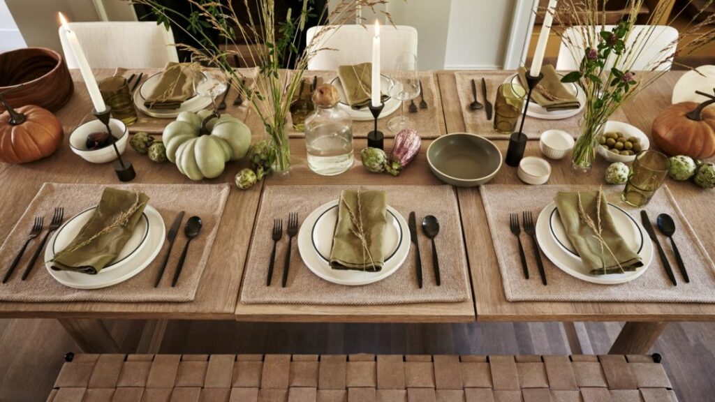 holiday table setting west elm
