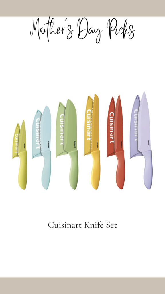 Michelle Yorke Mothers Day Gift Guide - colorful cuisinart knife set