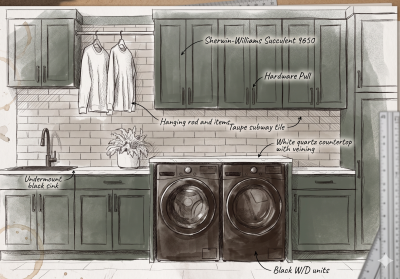 A Moody, Elevated Laundry Room for a Beach House That’s Meant to Be Lived In