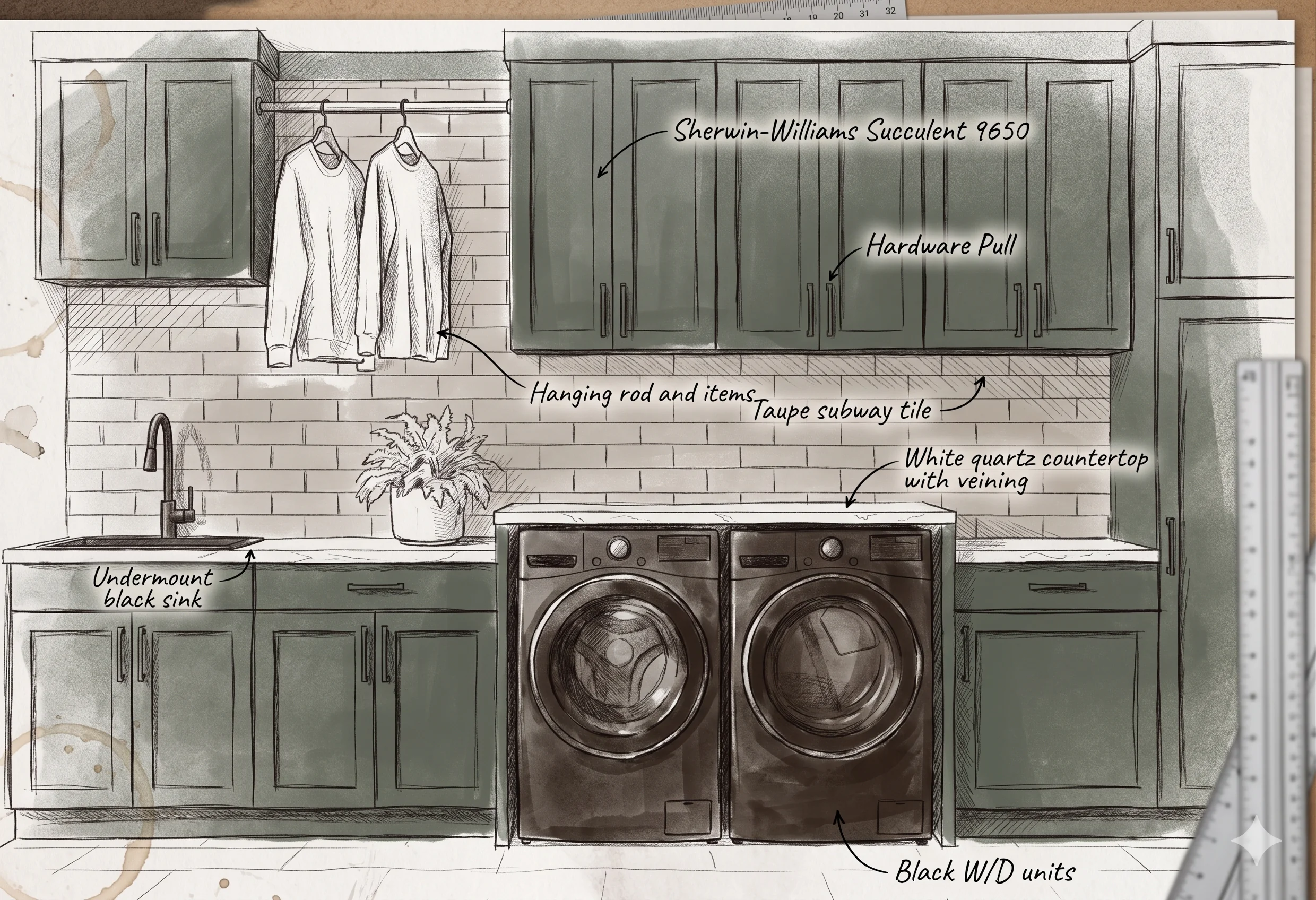 A Moody, Elevated Laundry Room for a Beach House That’s Meant to Be Lived In