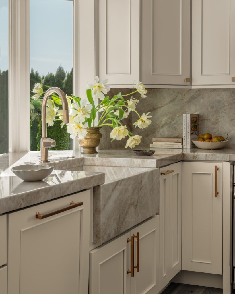 farmhouse kitchen sink marble stone